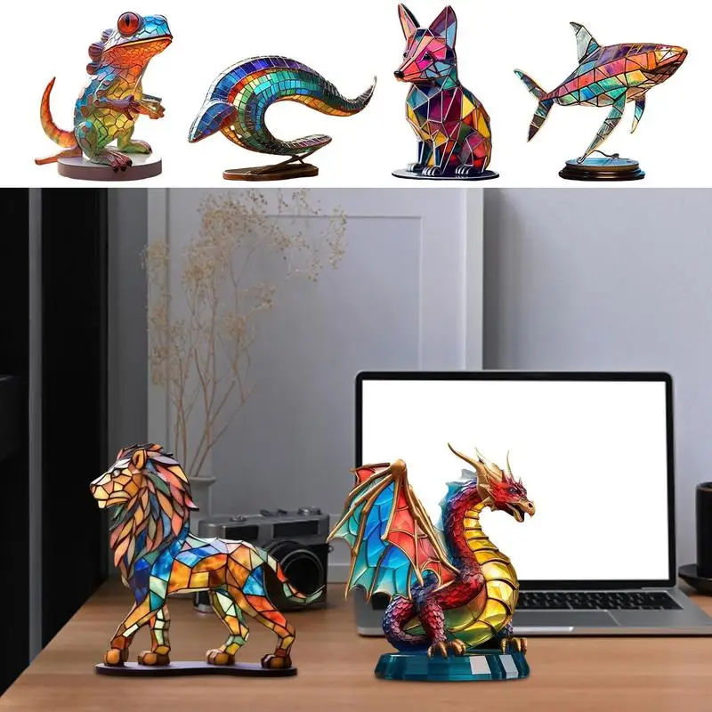 Colorful Wild Animals Ornament Table Decor Acrylic Art Base Flat Decoration Ornament For Desktop Bedroom Living Room Cupboard
Colorful Wild Animals Ornament Table Decor Acrylic Art Base Flat Decoration Ornament For Desktop Bedroom Living Room Cupboard