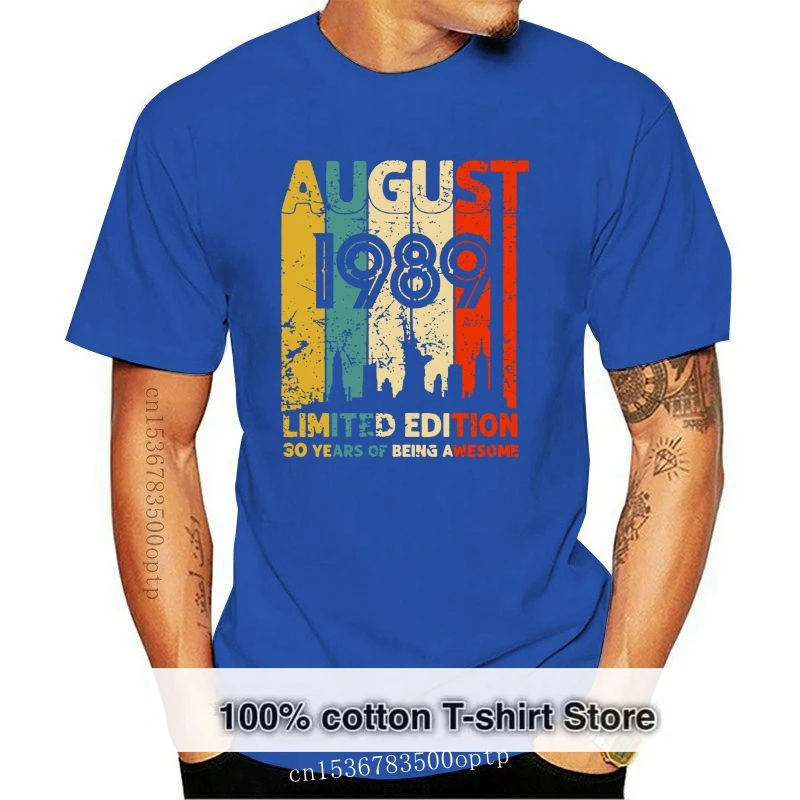 Винтажная рубашка с надписью «August 1989», футболка для 30 лет, подарок на день рождения 1989, черная футболка в стиле хип-хоп
Винтажная рубашка с надписью «August 1989», футболка для 30 лет, подарок на день рождения 1989, черная футболка в стиле хип-хоп