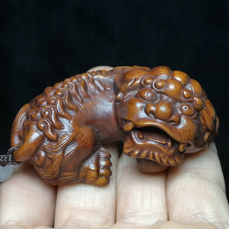 1919 Antique art 2.8" Old Chinese Japanese boxwood hand carved lion statue netsuke table Decoration Decorated
1919 Antique art 2.8" Old Chinese Japanese boxwood hand carved lion statue netsuke table Decoration Decorated