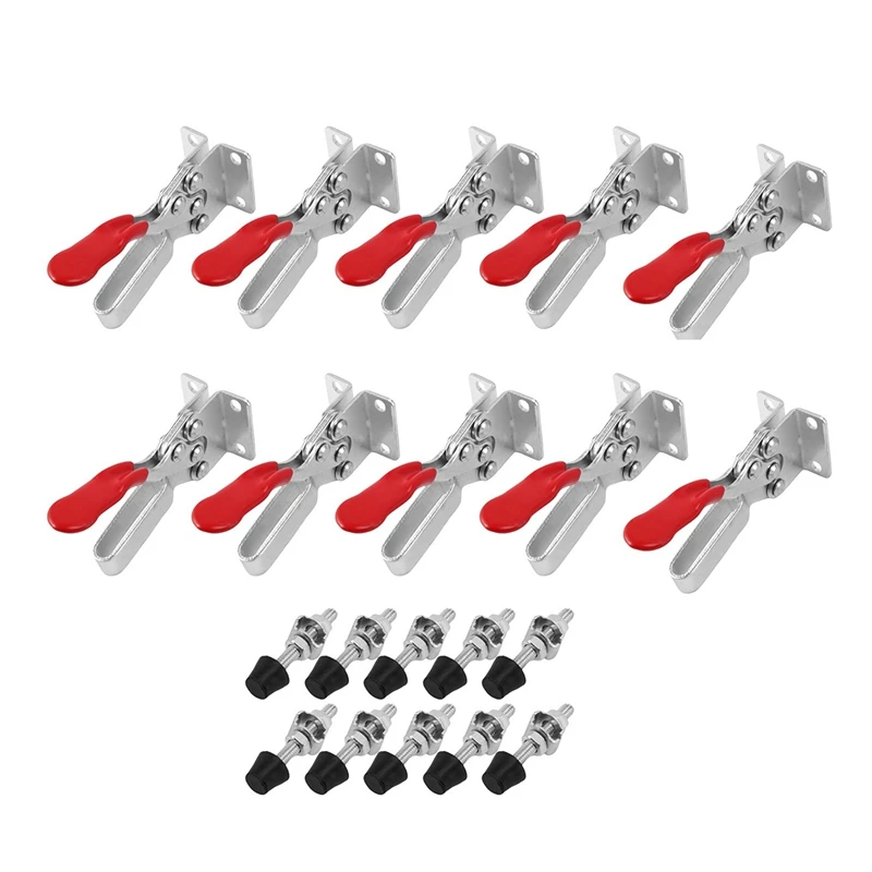 10 Pcs Hand Tool Toggle Clamp 201-B Antislip Red Horizontal Clamp Switch Clamp Quick Release Tool
10 Pcs Hand Tool Toggle Clamp 201-B Antislip Red Horizontal Clamp Switch Clamp Quick Release Tool