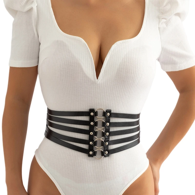 F42F Corset Wide Faux Leather Cummerbunds Strap Belt for Women Body Shaping Girdle
F42F Corset Wide Faux Leather Cummerbunds Strap Belt for Women Body Shaping Girdle