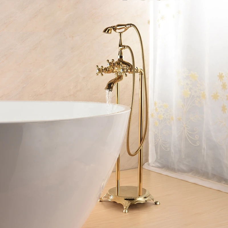 Bathroom accessories royal antique round handle bath faucet brass bathtub faucet with handheld shower head
Bathroom accessories royal antique round handle bath faucet brass bathtub faucet with handheld shower head