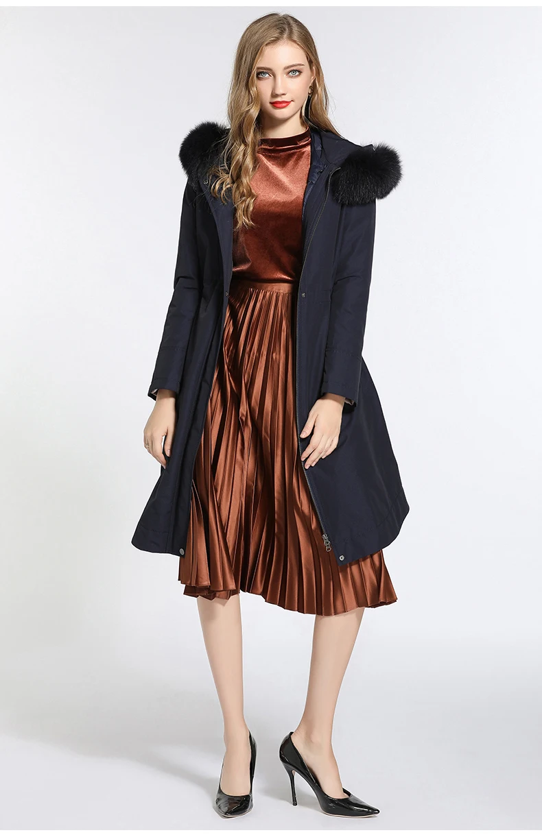 Gowani Winter Reversible Waist Warm Large Fur Collar Women's Mid-Length Parker Down Jacket Removable Hat
Gowani Winter Reversible Waist Warm Large Fur Collar Women's Mid-Length Parker Down Jacket Removable Hat