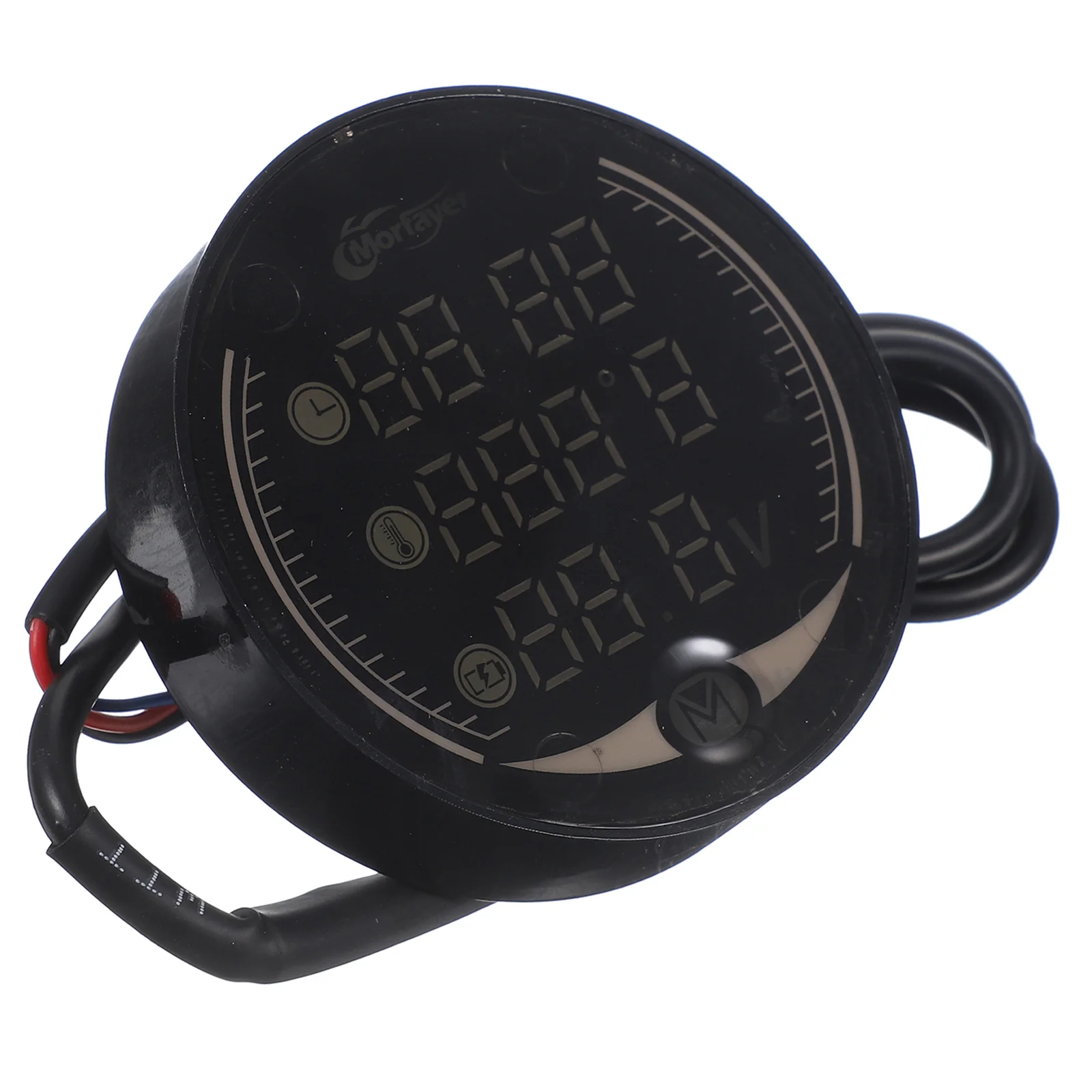 

Three-in-One Motorcycle Meter Time Temperature Voltmeter Thermometer Motorbike Accessory Car Digital LCD Abs
