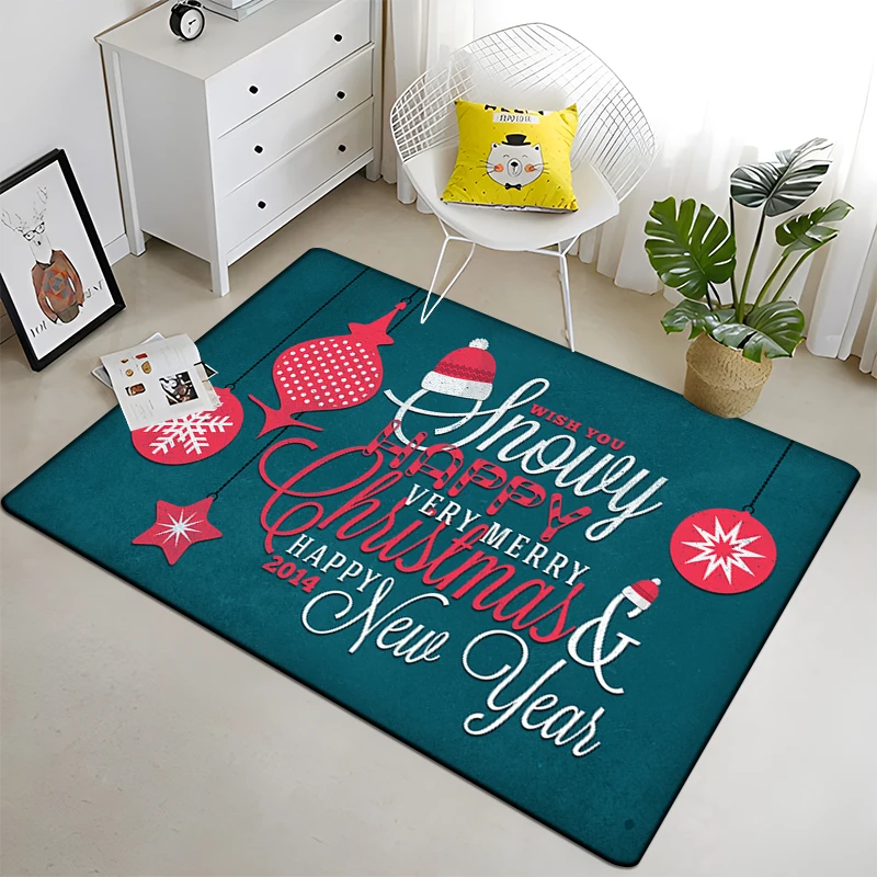 

Christmas New Year Gift HD Printing Area Carpet, Living Room Sofa Decorative Carpet, Anti-skid Mat, Alfombras Direct Shipment