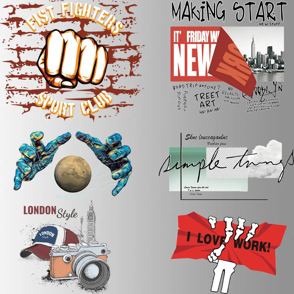 Iron on Patches Stripes Parches Rope Letters Patches for Clothing Hands Camera Heat Transfer Sticker Diy T- Shirt Decals
Iron on Patches Stripes Parches Rope Letters Patches for Clothing Hands Camera Heat Transfer Sticker Diy T- Shirt Decals