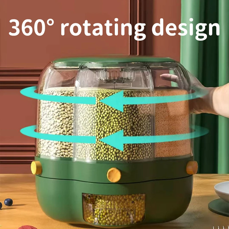 Rice bucket multi-functional household compartment can rotatable sealed tank moisture-proof and insect-proof grain storage rice
Rice bucket multi-functional household compartment can rotatable sealed tank moisture-proof and insect-proof grain storage rice