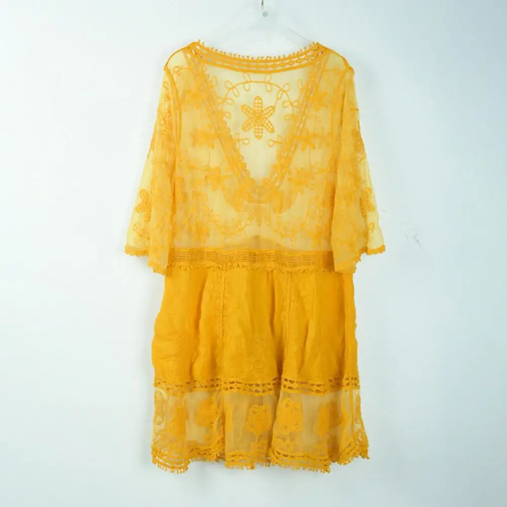 Bikini Cover Up Lace Hollow Out Summer See Through Sun Protection Swimwear Tunic for Beach
Bikini Cover Up Lace Hollow Out Summer See Through Sun Protection Swimwear Tunic for Beach