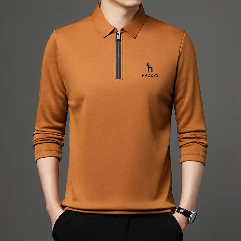 Hazzys Fashion Men's Polo Shirt Spring Autumn Lapel Long Sleeve Casual Bussiness Male Clothe T-shirt Korean Business Causal Tops
Hazzys Fashion Men's Polo Shirt Spring Autumn Lapel Long Sleeve Casual Bussiness Male Clothe T-shirt Korean Business Causal Tops