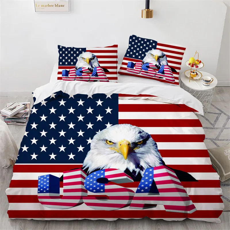 Комплект постельного белья с американским флагом
Комплект постельного белья с американским флагом