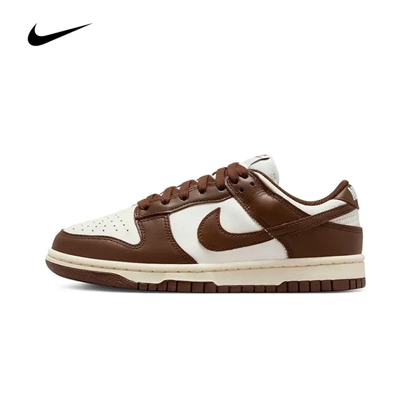 Оригинальные женские кроссовки для скейтбординга Nike Dunk Low Surfaces In Brown And Sail