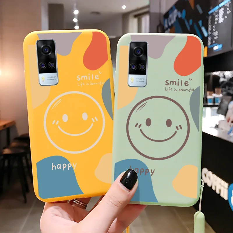 Fashion Cute Smiley Phone case For VIVO Y31 2021 Y51 Y31S Y51S Y51A Y52S Y52 Y72 Y20 X60 Pro Send lanyard Soft Silicone Cover
Fashion Cute Smiley Phone case For VIVO Y31 2021 Y51 Y31S Y51S Y51A Y52S Y52 Y72 Y20 X60 Pro Send lanyard Soft Silicone Cover