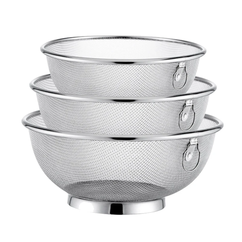 3 Pieces Colander,Stainless Steel Mini Perforated Strainers For Draining Rinsing Washing,For Pasta Vegetable Fruits
3 Pieces Colander,Stainless Steel Mini Perforated Strainers For Draining Rinsing Washing,For Pasta Vegetable Fruits