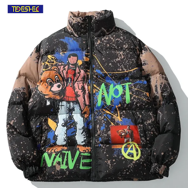 2022 Vintage Loose Fashion Stand Collar Graffiti Splash Ink Printing Jacket Warm Padded Fashionable Winter Parka Casual Outwear
2022 Vintage Loose Fashion Stand Collar Graffiti Splash Ink Printing Jacket Warm Padded Fashionable Winter Parka Casual Outwear