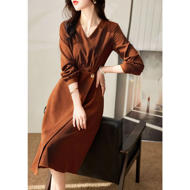 Elegant Evening Dresses for Women 2023 New French Solid V-Neck Long Sleeve Fashion Spring Autumn Dress Elegant A-LINE Slim Fit
Elegant Evening Dresses for Women 2023 New French Solid V-Neck Long Sleeve Fashion Spring Autumn Dress Elegant A-LINE Slim Fit