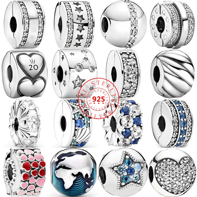 925 Sterling Silver Starfish Shell Stars Earth Pavé Shiny Clip Beads Fit Original 3mm Charms Bracelet DIY Women Fine Jewelry
925 Sterling Silver Starfish Shell Stars Earth Pavé Shiny Clip Beads Fit Original 3mm Charms Bracelet DIY Women Fine Jewelry