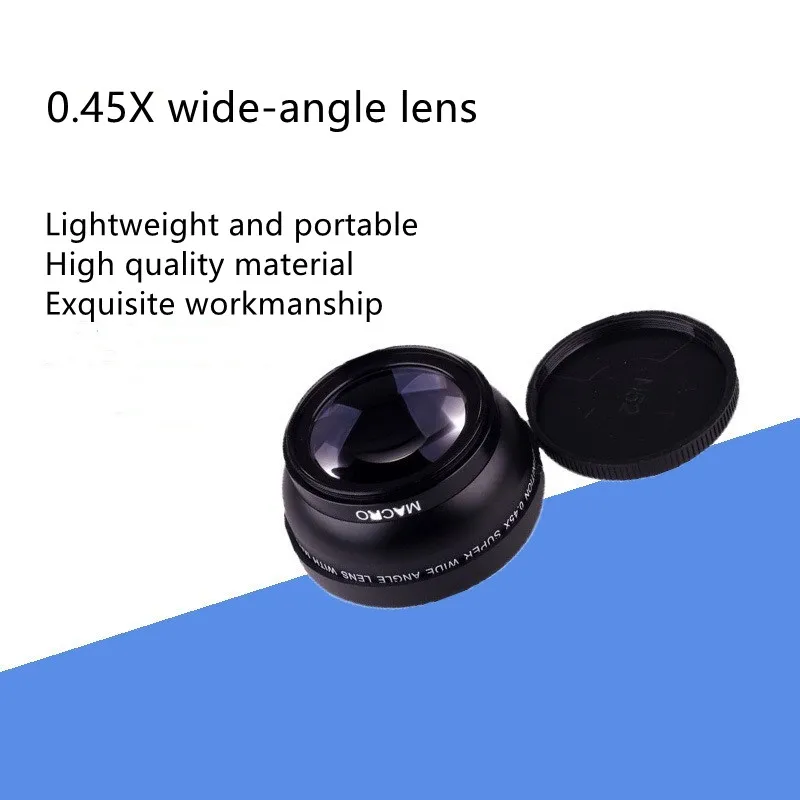 58 мм 0,45x0,45 раз широкоугольный объектив макро объектив SLR УФ-объектив
58 мм 0,45x0,45 раз широкоугольный объектив макро объектив SLR УФ-объектив