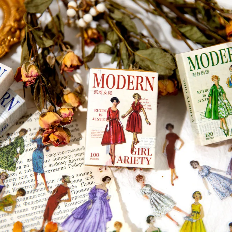 Yoofun 100pcs/lot Three Times a Lady Sticker Pack Vintage Fashion Lady Stickers Planner Journal Scrapbooking Card Decor Labels
Yoofun 100pcs/lot Three Times a Lady Sticker Pack Vintage Fashion Lady Stickers Planner Journal Scrapbooking Card Decor Labels