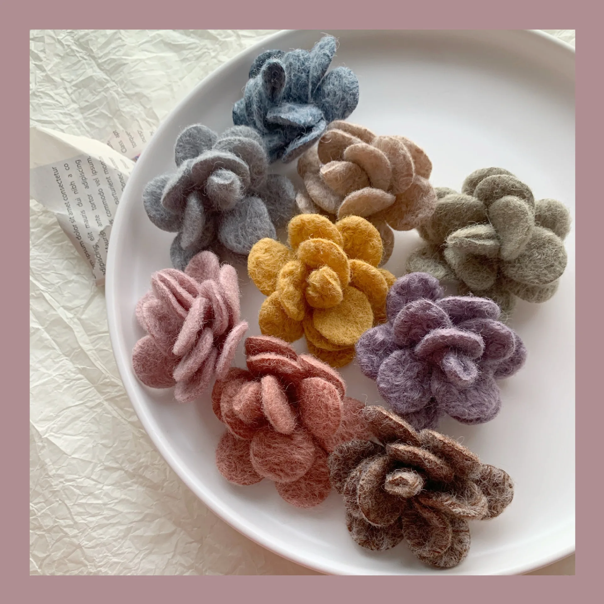 100Pcs/Lot 2.36" Wool Flowers Without Hair Clip For Baby Girls,Children Hair Flowers,DIY Flowers Accessories Wedding Decoration
100Pcs/Lot 2.36" Wool Flowers Without Hair Clip For Baby Girls,Children Hair Flowers,DIY Flowers Accessories Wedding Decoration
