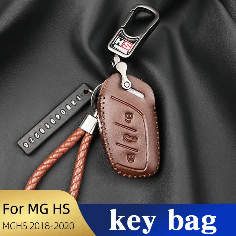 Genuine Leather Car Key Cover Keychain Case For MG HS MGHS 2018-2020 Remote Holder Anti-lost Decorative Accessories
Genuine Leather Car Key Cover Keychain Case For MG HS MGHS 2018-2020 Remote Holder Anti-lost Decorative Accessories