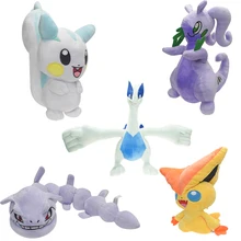 6 Styles TAKARA TOMY Pokemon Lugia Mewtwo X Goodra Steelix Pachirisu Victini Plush Stuffed Toys Birthday Gifts for Children