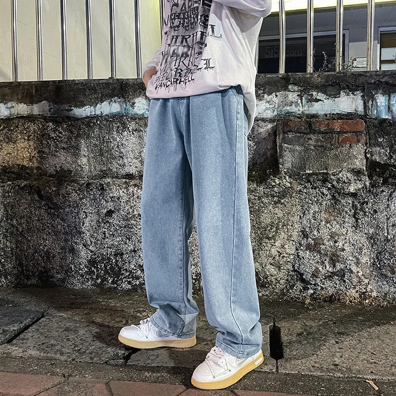 Men's Jeans Trousers Fashion Summer Loose Street Trend Straight Casual Pants Wide Leg Mopping Male Trousers Pantalones De Hombre
Men's Jeans Trousers Fashion Summer Loose Street Trend Straight Casual Pants Wide Leg Mopping Male Trousers Pantalones De Hombre