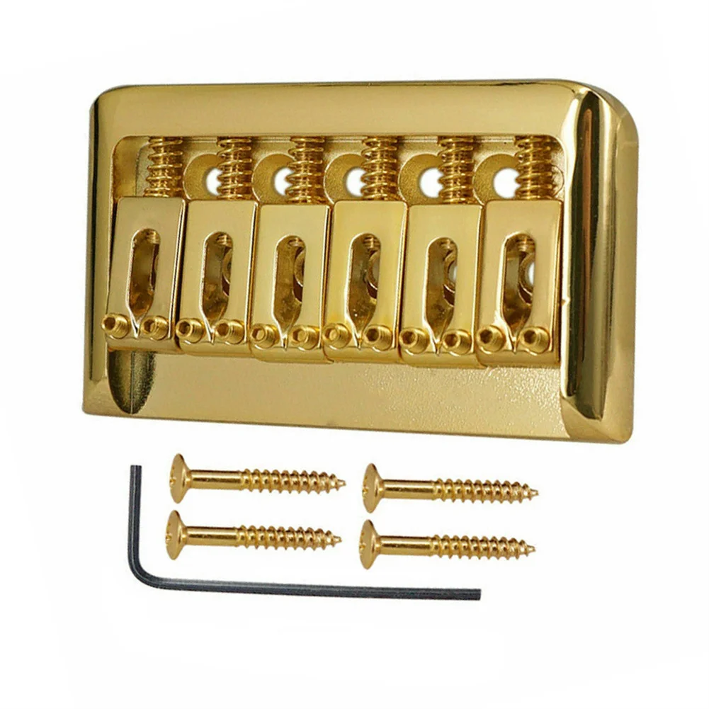 6 String Metal Alloy Fixed Hardtail Saddle Bridge Top Load Guitar Tailpiece For Electric Guitar Accessories Chrome/Gold/Black
6 String Metal Alloy Fixed Hardtail Saddle Bridge Top Load Guitar Tailpiece For Electric Guitar Accessories Chrome/Gold/Black