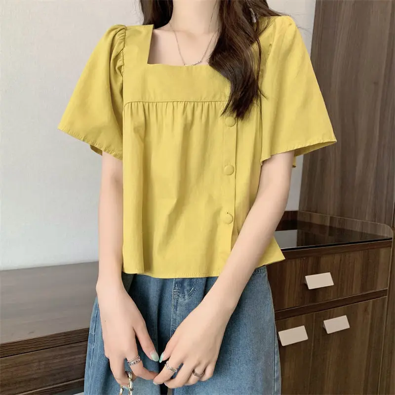Yasuk 2023 Spring Summer Casual T-Shirt Female Gentle Split Pullover Women's Loose Tees Button Short Sleeve Vacation
Yasuk 2023 Spring Summer Casual T-Shirt Female Gentle Split Pullover Women's Loose Tees Button Short Sleeve Vacation