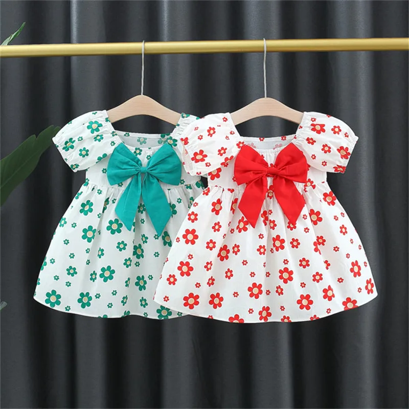 2022 Summer Baby Girls Short Sleeve O Neck Floral Print Cute Bow Princess Pleated Kids Infant Casual Dress Vestidos
2022 Summer Baby Girls Short Sleeve O Neck Floral Print Cute Bow Princess Pleated Kids Infant Casual Dress Vestidos