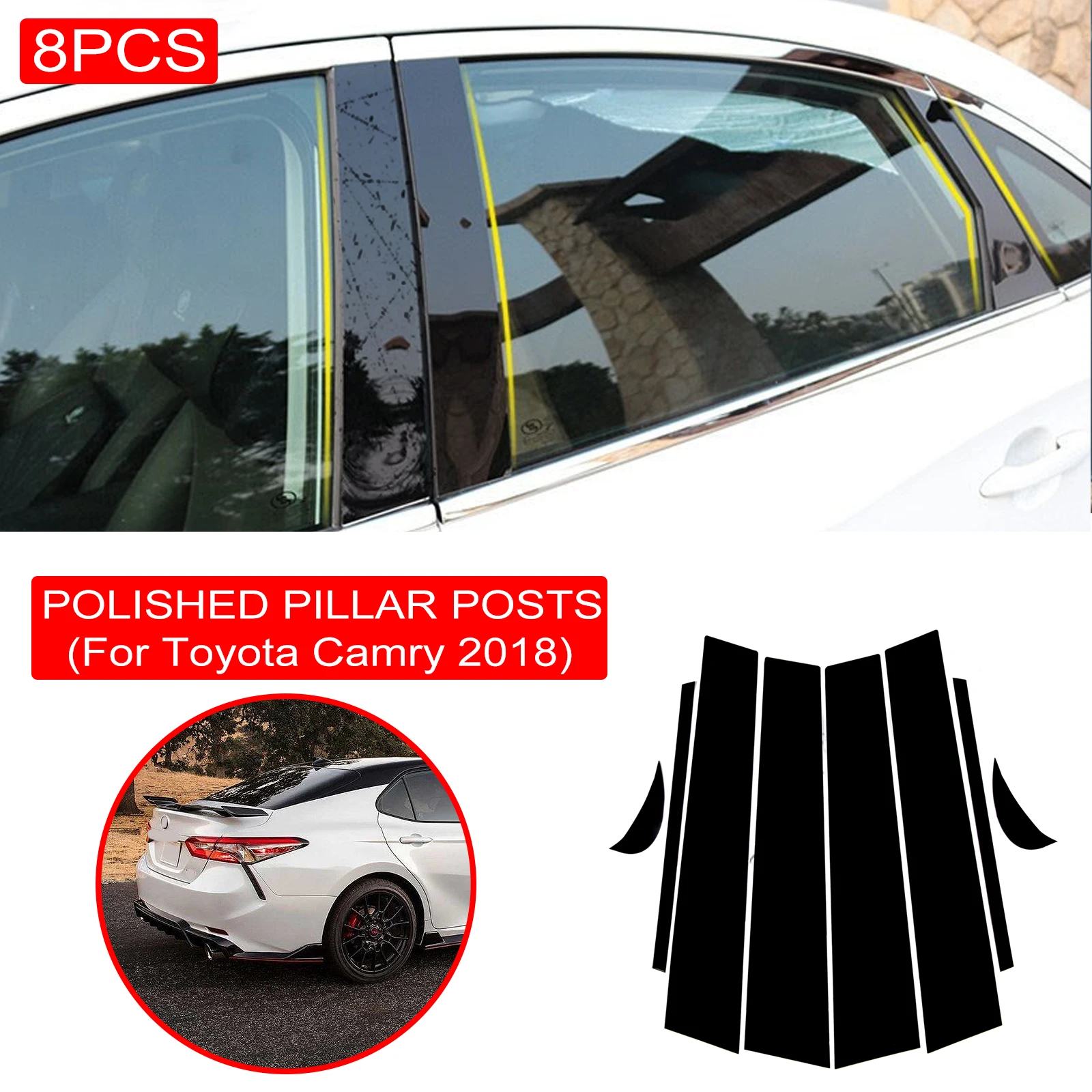 8 шт. полированные столбики для Toyota Camry 2018, накладка на окно автомобиля BC, наклейка на столбик, ПВХ практичные аксессуары
8 шт. полированные столбики для Toyota Camry 2018, накладка на окно автомобиля BC, наклейка на столбик, ПВХ практичные аксессуары