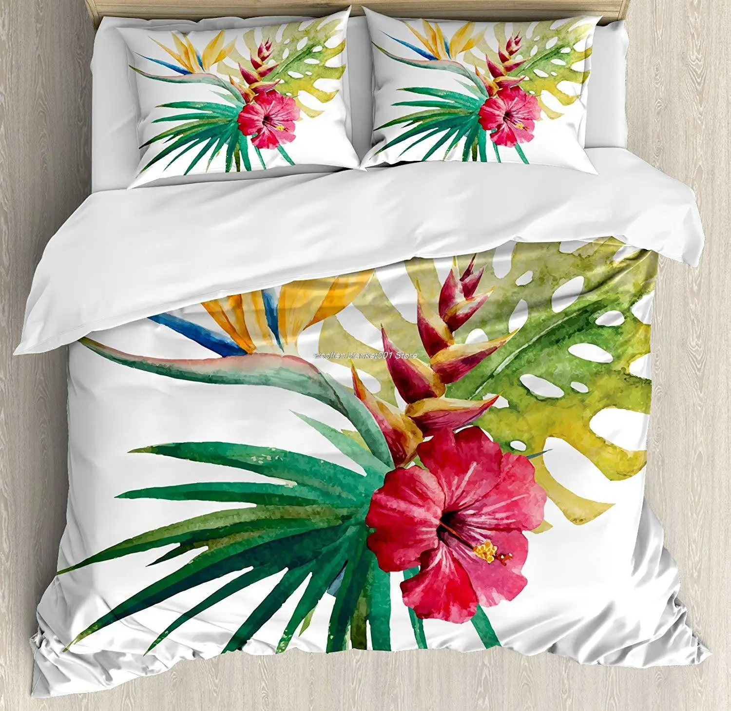 Floral Duvet Cover Set Wild Tropical Orchid Flower Large Leaves Exotic Tropic Petals Picture Decorative 3 Piece Bedding Set
Floral Duvet Cover Set Wild Tropical Orchid Flower Large Leaves Exotic Tropic Petals Picture Decorative 3 Piece Bedding Set