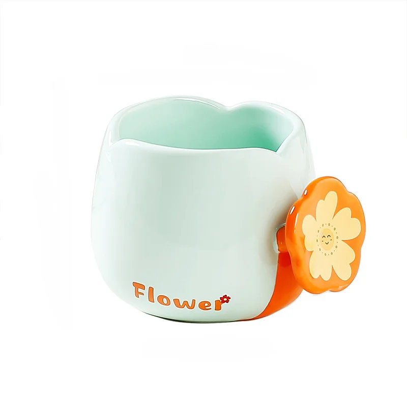 Creative contrast lovely flower mug home scented tea female dormitory high value water cup office coffee cup
Creative contrast lovely flower mug home scented tea female dormitory high value water cup office coffee cup