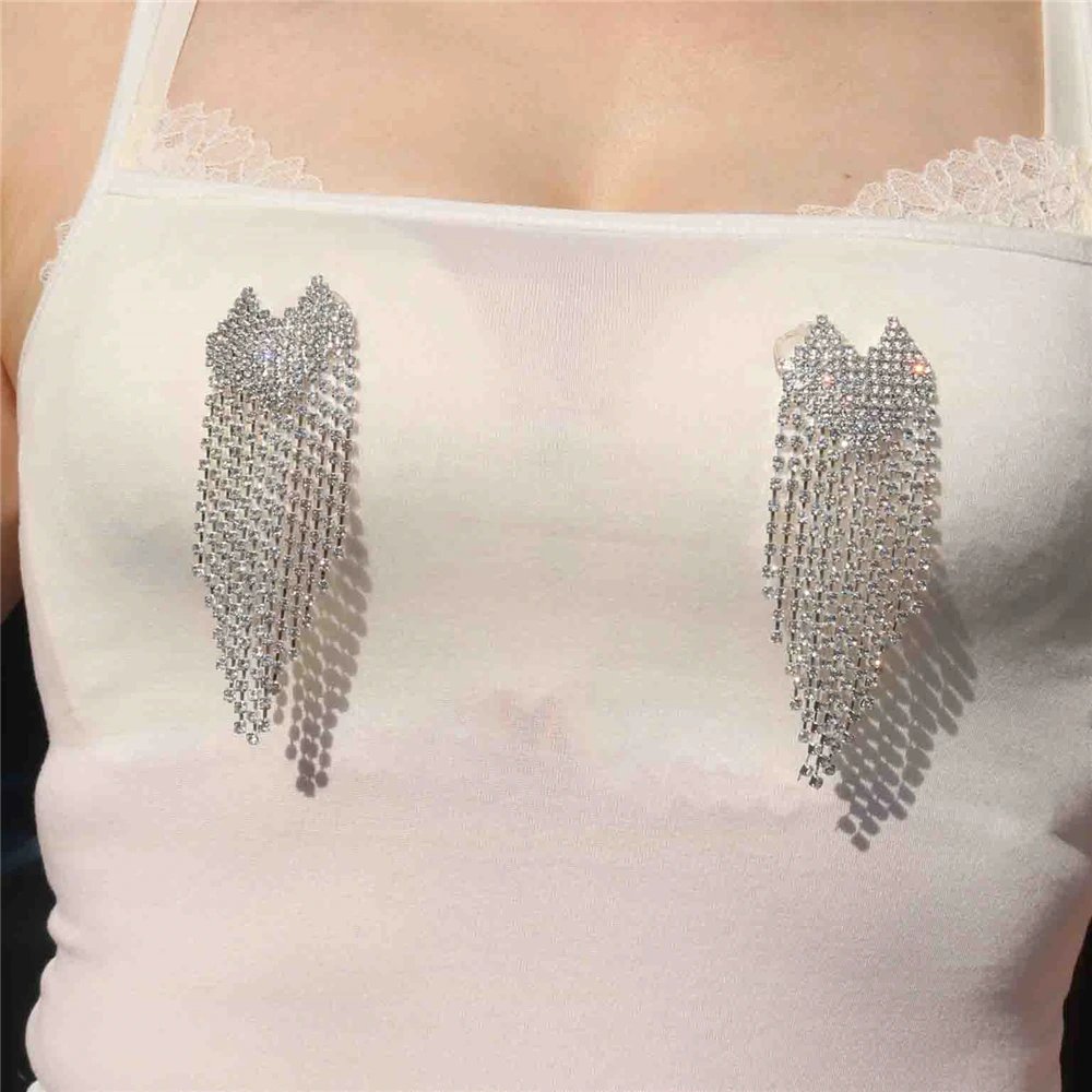 Fashion V-shaped Tassel Pendant Heart Bra Chain Necklace Body Jewelry Rhinestone Top Rashion Gift Beach Bikini Swimsuit
Fashion V-shaped Tassel Pendant Heart Bra Chain Necklace Body Jewelry Rhinestone Top Rashion Gift Beach Bikini Swimsuit