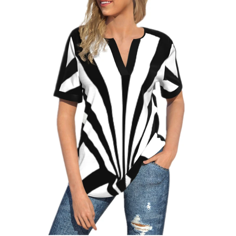 Summer Women'S Clothing V-Neck Short Sleeve Tops Printed Tees Casual Loose T-Shirt Vestidos Mujer Primavera Verano 2022 Barato
Summer Women'S Clothing V-Neck Short Sleeve Tops Printed Tees Casual Loose T-Shirt Vestidos Mujer Primavera Verano 2022 Barato