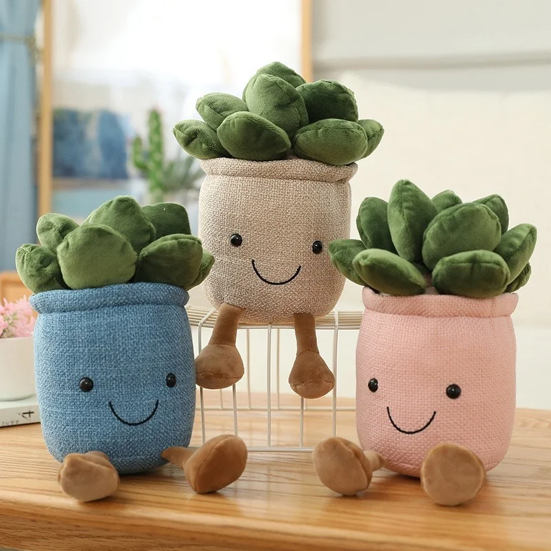 

Lifelike Succulents Plush Soft Plush Toy Bookcase Decoration Creative Doll Vase Pillow Girl Children Gift