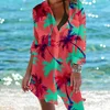 Summer chic sexy V-button commuter shirt 3D printed Bohemian women's party shirt Women's beach skirt
Summer chic sexy V-button commuter shirt 3D printed Bohemian women's party shirt Women's beach skirt