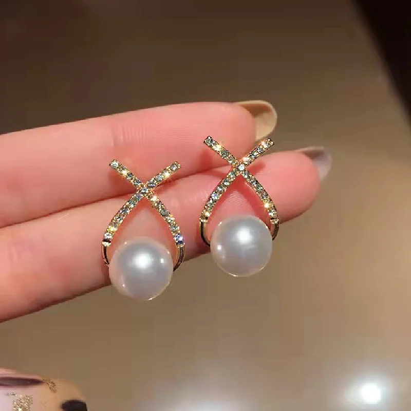 Earrings Fashion Jewelry 2023 Trends Woman French Vintage Pearl Creative Simple Temperament Letter X Diamond Cross Stud Earrings
Earrings Fashion Jewelry 2023 Trends Woman French Vintage Pearl Creative Simple Temperament Letter X Diamond Cross Stud Earrings