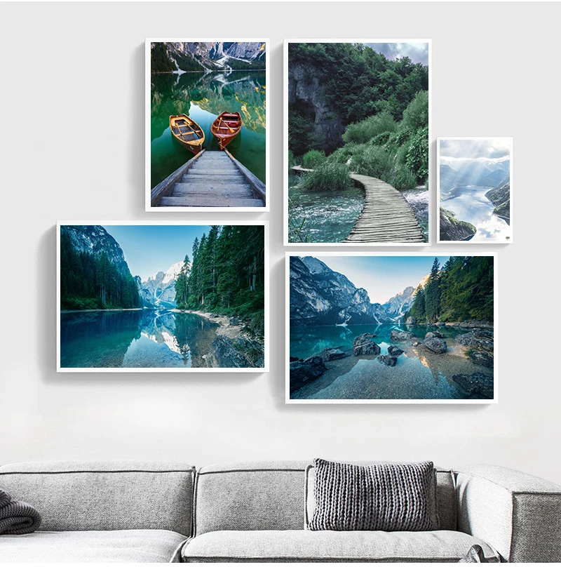 Scandinavian Nature Landscape Nordic Poster Style Print Mountain Lake Boat Wall Art Picture Painting Modern Living Room Decor
Scandinavian Nature Landscape Nordic Poster Style Print Mountain Lake Boat Wall Art Picture Painting Modern Living Room Decor
