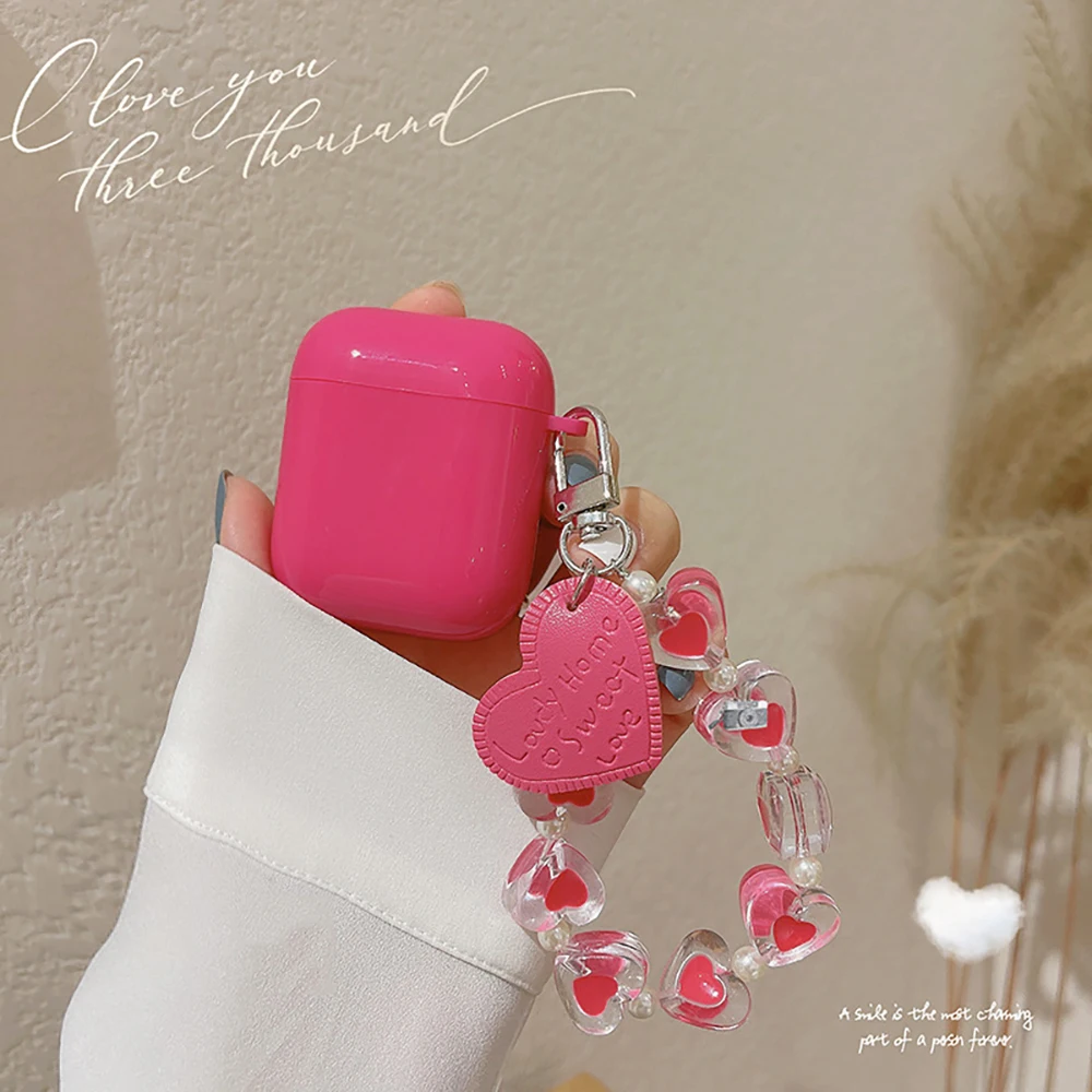 For AirPods pro case Rose heart chain pendant case for AirPods 2 1 Pro case Silicone Headphone case With Keychain belt pendant
For AirPods pro case Rose heart chain pendant case for AirPods 2 1 Pro case Silicone Headphone case With Keychain belt pendant