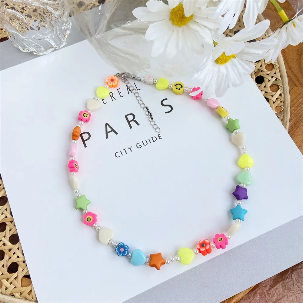 Fashion color rice pearl necklace personality Bohemian national style neck chain women's jewelry gift
Fashion color rice pearl necklace personality Bohemian national style neck chain women's jewelry gift