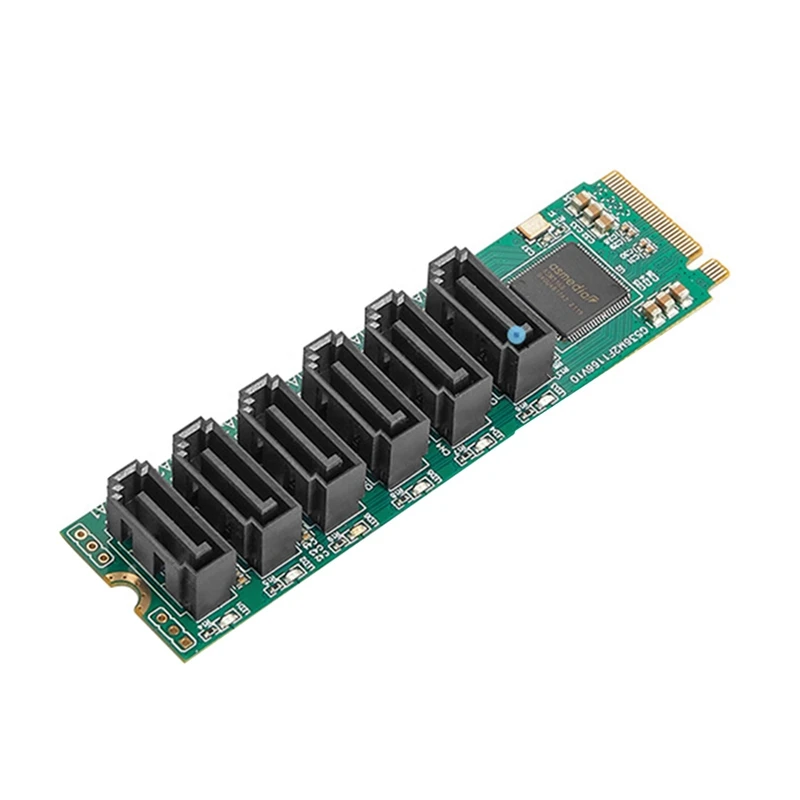 M.2 To 6 Ports SATA 3.0 Card SATA III 6G SSD Adapter With 3 SATAIII Cable Pcie Gen3x2 Non-RAID Asmedia 1166 Chip
M.2 To 6 Ports SATA 3.0 Card SATA III 6G SSD Adapter With 3 SATAIII Cable Pcie Gen3x2 Non-RAID Asmedia 1166 Chip