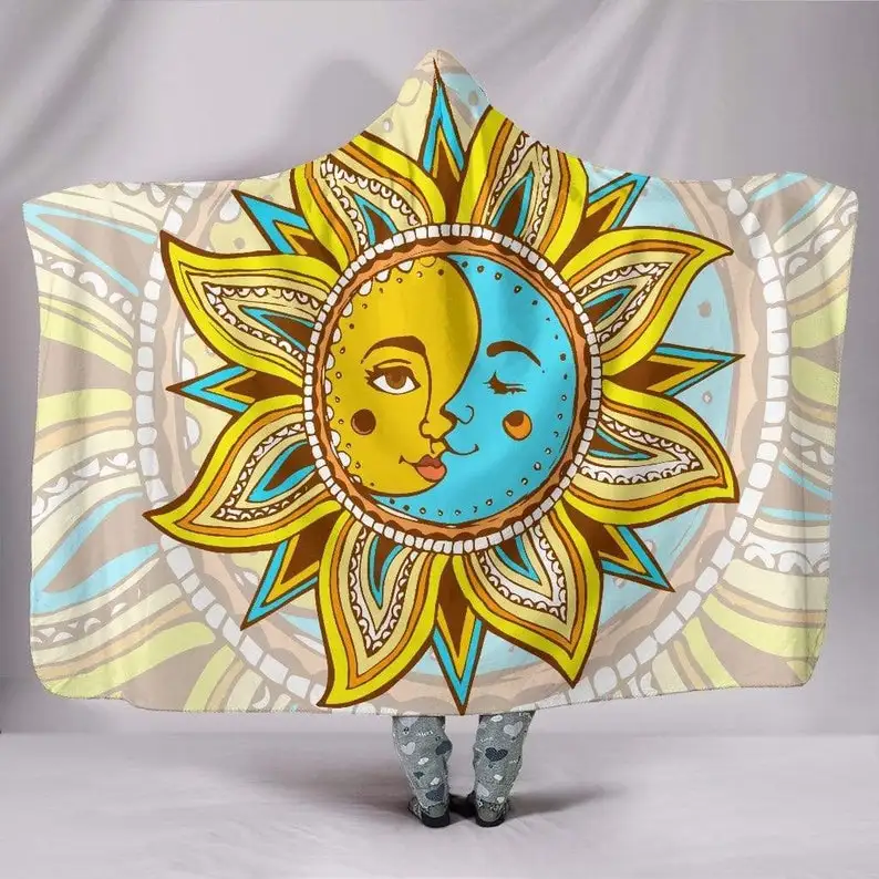 Sun and Moon, Multi Colored, Hooded Blanket, Floral, Handmade Crafted, With Hood, Meditation, Festival, Bright Colorful
Sun and Moon, Multi Colored, Hooded Blanket, Floral, Handmade Crafted, With Hood, Meditation, Festival, Bright Colorful