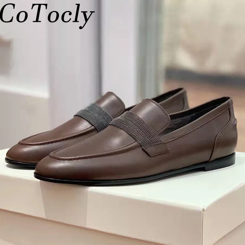 Classic Daily Loafers Women String Bead Flat Shoes Woman Comfort Slip-on Walking Shoes Women Genuine Leather Casual Shoes Female
Classic Daily Loafers Women String Bead Flat Shoes Woman Comfort Slip-on Walking Shoes Women Genuine Leather Casual Shoes Female