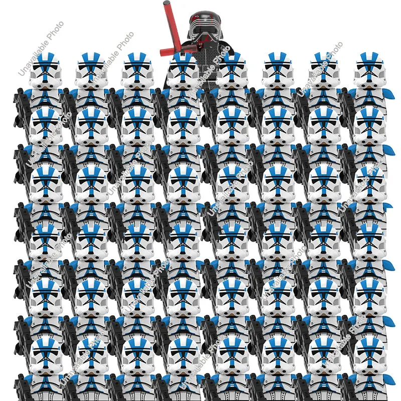 

Конструктор Clone Trooper, 49 шт., 501st Легион Troopers Rex, строительные блоки, кирпичи, Звездные фигурки, войны, детская игрушка