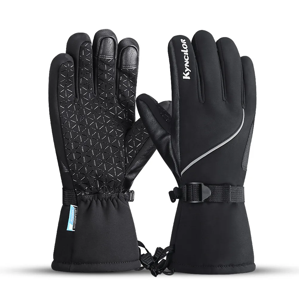 

Touch Screen Gloves Winter Tactical Leather Gloves Warmer Work Black Cyclying Ski Water Proof Invierno Hombre Guantes Moto