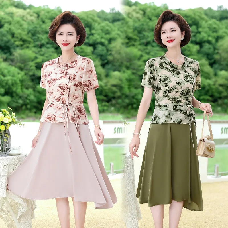 Summer Elegant Fake two pieces Floral chiffon splicing Dress Vintage Casual Dress Women Party Dress
Summer Elegant Fake two pieces Floral chiffon splicing Dress Vintage Casual Dress Women Party Dress