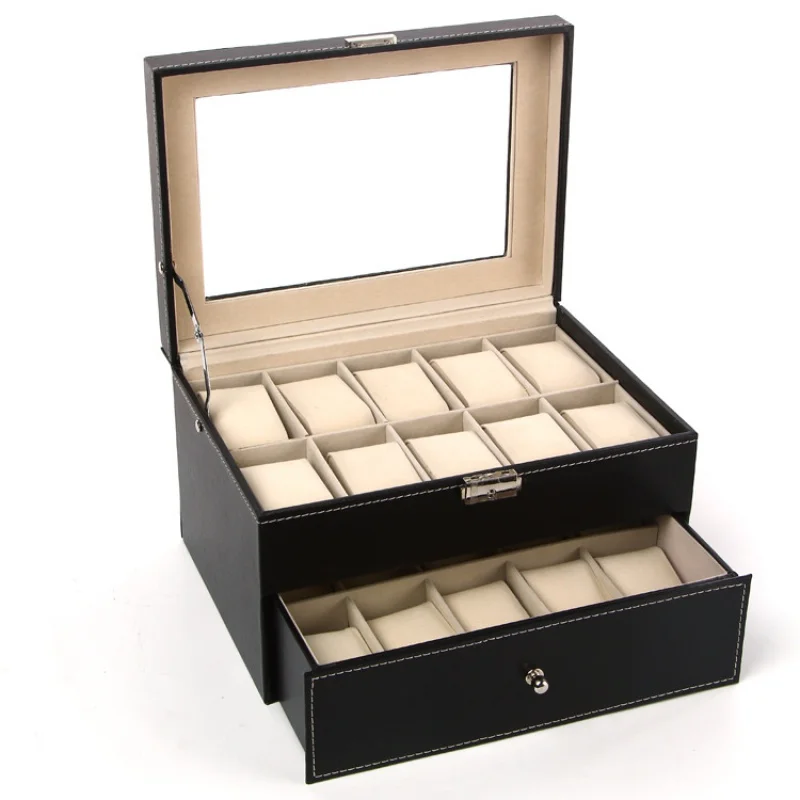 20Bit Pinhole Pattern Spot Factory Direct Sales Watch Box Jewelry Box Double Layer Watch Box
20Bit Pinhole Pattern Spot Factory Direct Sales Watch Box Jewelry Box Double Layer Watch Box