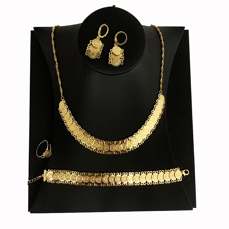 New Arabic Copper Coin NecKLace Jewelry Set Gold NecKLace and Bracelet Earring Middle Eastern Muslim Ethnic Bride Jewelry
New Arabic Copper Coin NecKLace Jewelry Set Gold NecKLace and Bracelet Earring Middle Eastern Muslim Ethnic Bride Jewelry