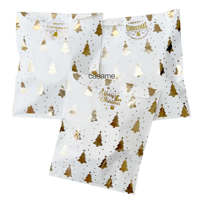 Gold Christmas Tree Kraft Paper Bags Holiday Xmas Party Favor Bag Candy Cookie Pouch Gift Wrapping Supplies Decoration Foil 
Gold Christmas Tree Kraft Paper Bags Holiday Xmas Party Favor Bag Candy Cookie Pouch Gift Wrapping Supplies Decoration Foil