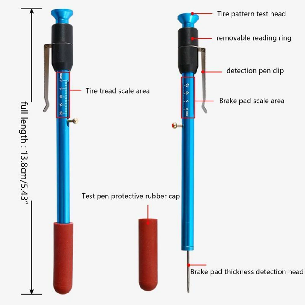Brake Pad Thick Gauge 13.8cm Car Accessories Tester Record Brake Pads Thick Detection Pen Gauge Measuring Tool
Brake Pad Thick Gauge 13.8cm Car Accessories Tester Record Brake Pads Thick Detection Pen Gauge Measuring Tool